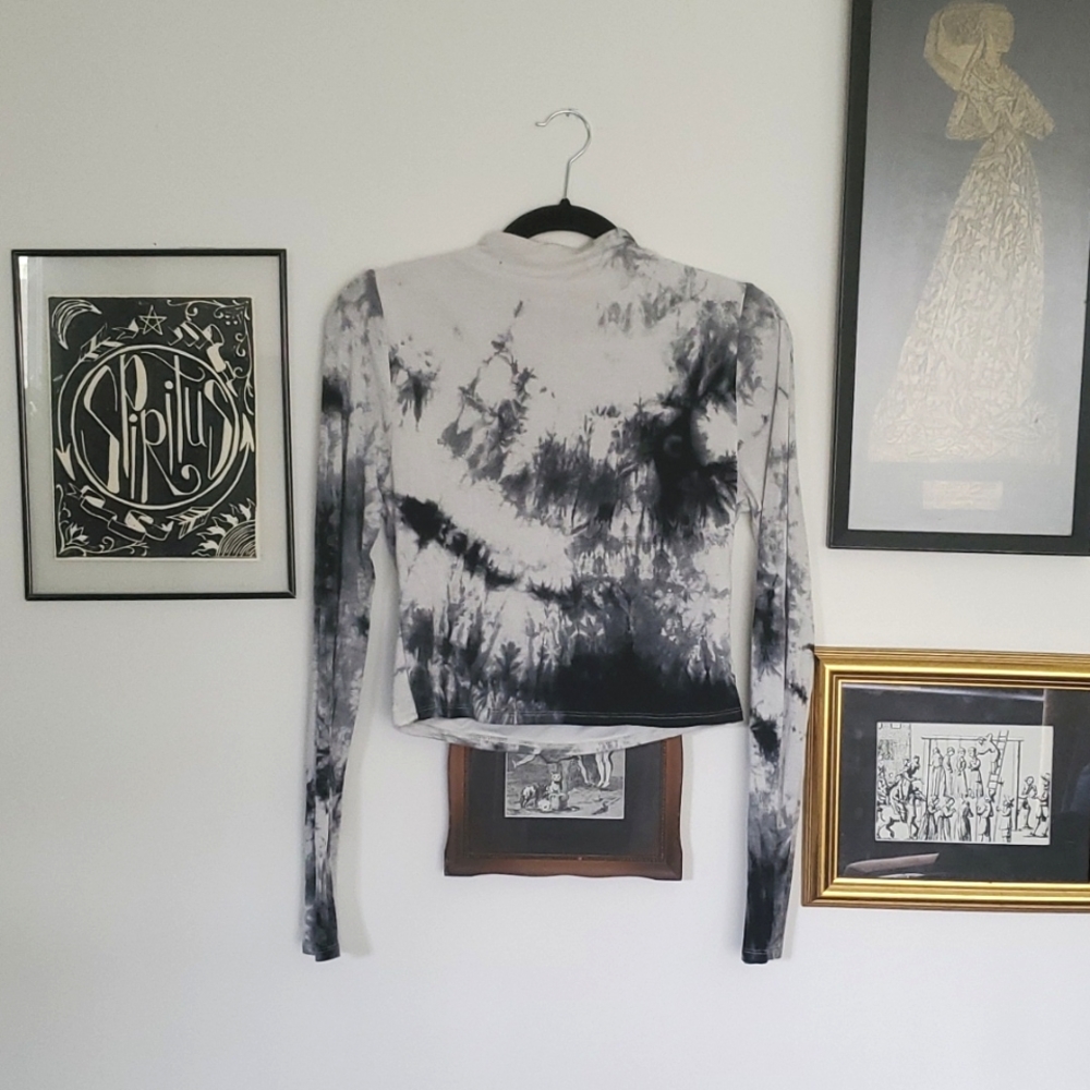 DollsKill Dear Dance Tie Dye Mock Neck Crop Top